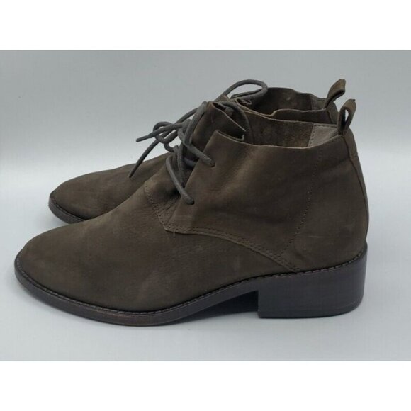 EILEEN FISHER Rey Womens Bootie Shark Gray Suede Leather Lace-up Boot 8M - Picture 4 of 12